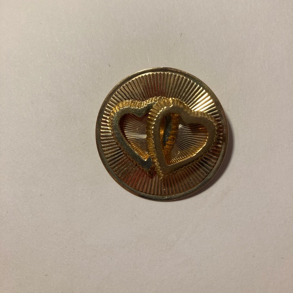 Vintage Gold Hearts Pin - Picture 3 of 5
